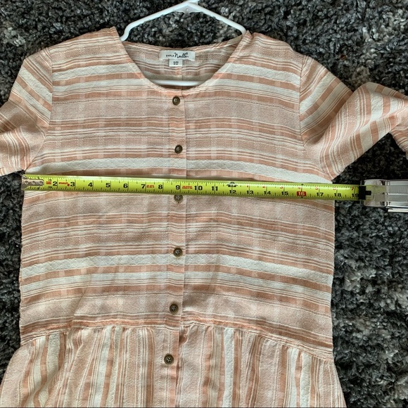 Simply Noelle striped peplum button down tunic shirt size S/M - Picture 6 of 8